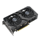 ASUS Dual GeForce RTX 4060 EVO 45 degree top-down view with focus on bottom side