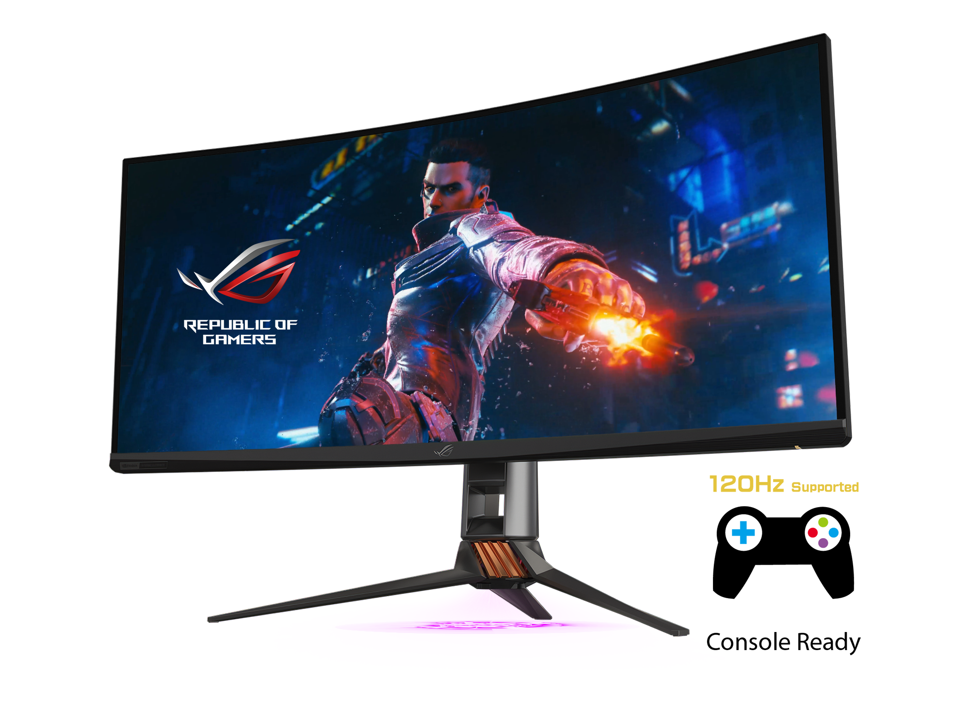 ASUS ROG PG27VQ Ecran PC gaming eSport 27'' WQHD Dalle TN incurvée 1800R  16:9 165Hz 1ms 2560 x 1440 400cd/m² DP, HDMI et 2x USB 3.0 Nvidia GSync  AuraSync : : Informatique