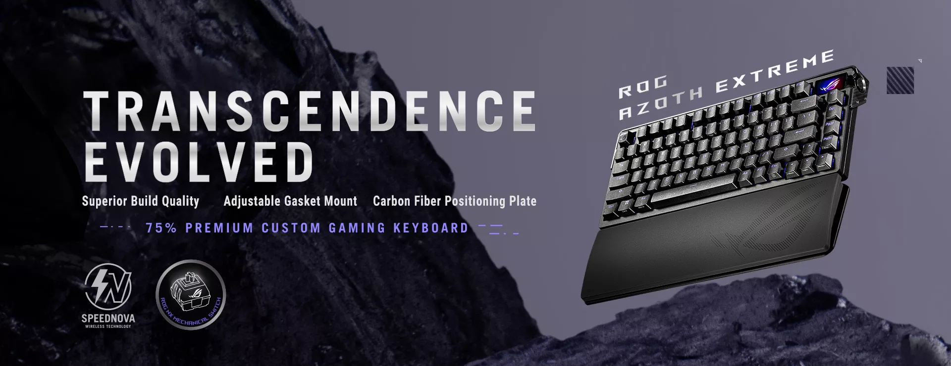 ROG Azoth Extreme premium custom gaming keyboard key visual