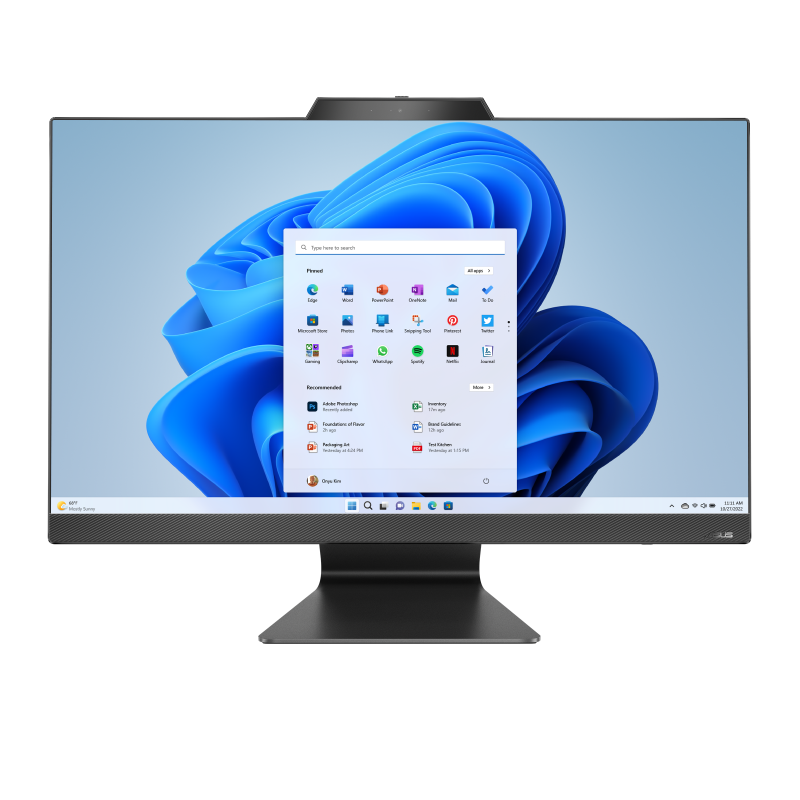 A front view of the black ASUS M3702WFA