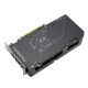 ASUS Dual Radeon RX 7600 XT top-down view with rear view focusing on the backplate