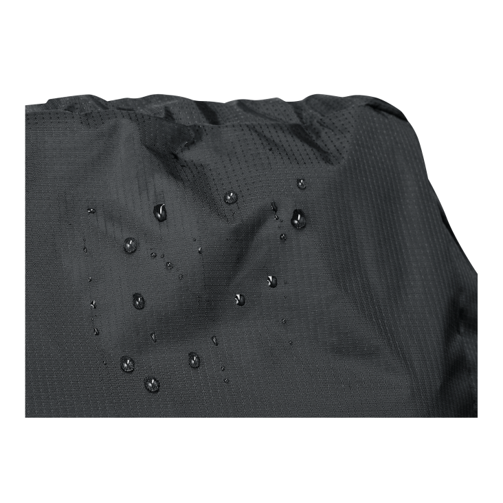 05  Water-repellent fabric of the ROG Archer ErgoAir Gaming Backpack with water droplets demonstrating its water repellent feature