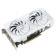 ASUS DUAL GeForce RTX™ 5060 Ti White edition graphics card, top down angled view