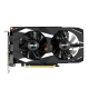 Dual GeForce GTX 1650 OC Edition graphics card, front view 