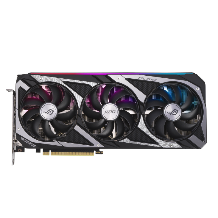 ROG-STRIX-RTX3060-12G-GAMING graphics card, front view