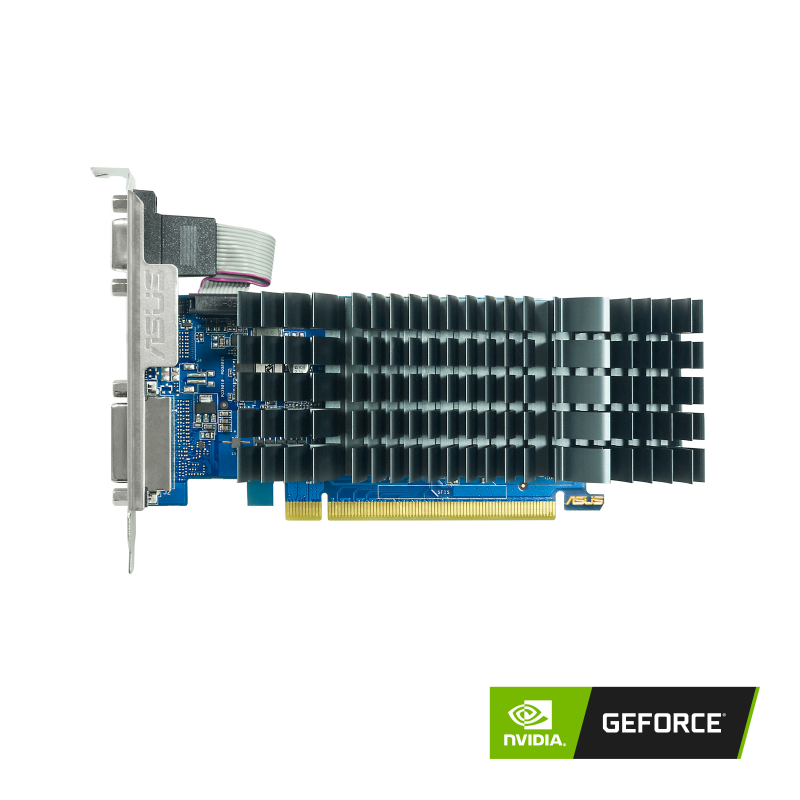 GeForce GT 730 graphics card with NVIDIA logo, front view 