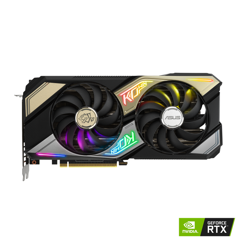 ASUS KO GeForce RTX 3070 OC Edition 8GB GDDR6 graphics card with NVIDIA logo, front view