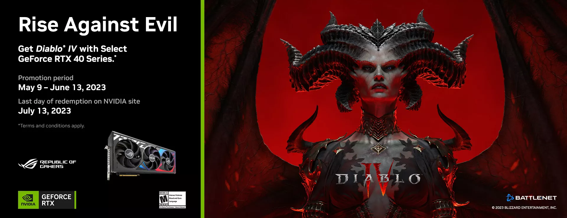 Rise Against Evil : Get Diablo® IV with Select GeForce RTX 40 Series