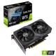 DUAL GeForce RTX™ 3060 Ti V2 MINI packaging and graphics card with NVIDIA logo