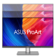 ProArt Display PA32QCV-front view showing the height-adjustment difference