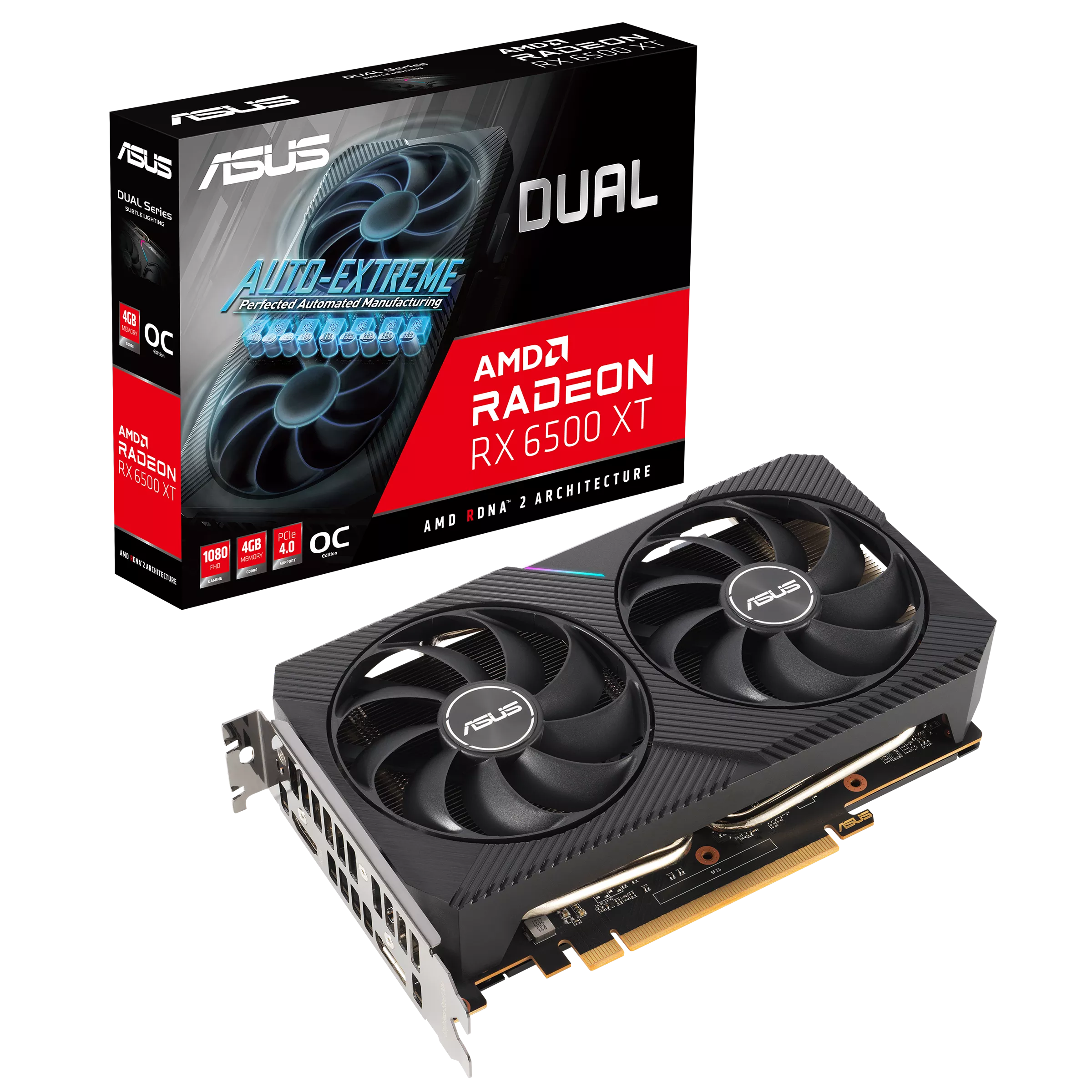 Card màn hình ASUS Dual Radeon RX 6500 XT OC Edition 8GB GDDR6 giá tốt 