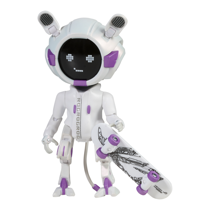 12-OMNI Figure WHITE hold a skateboard