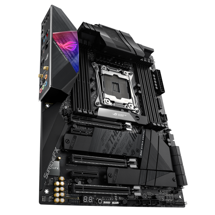 ROG Strix X299-E Gaming II angled view from left