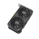 ASUS Dual GeForce RTX 4060 Ti V2 OC Edition 45 degree top-down view with focus on top side