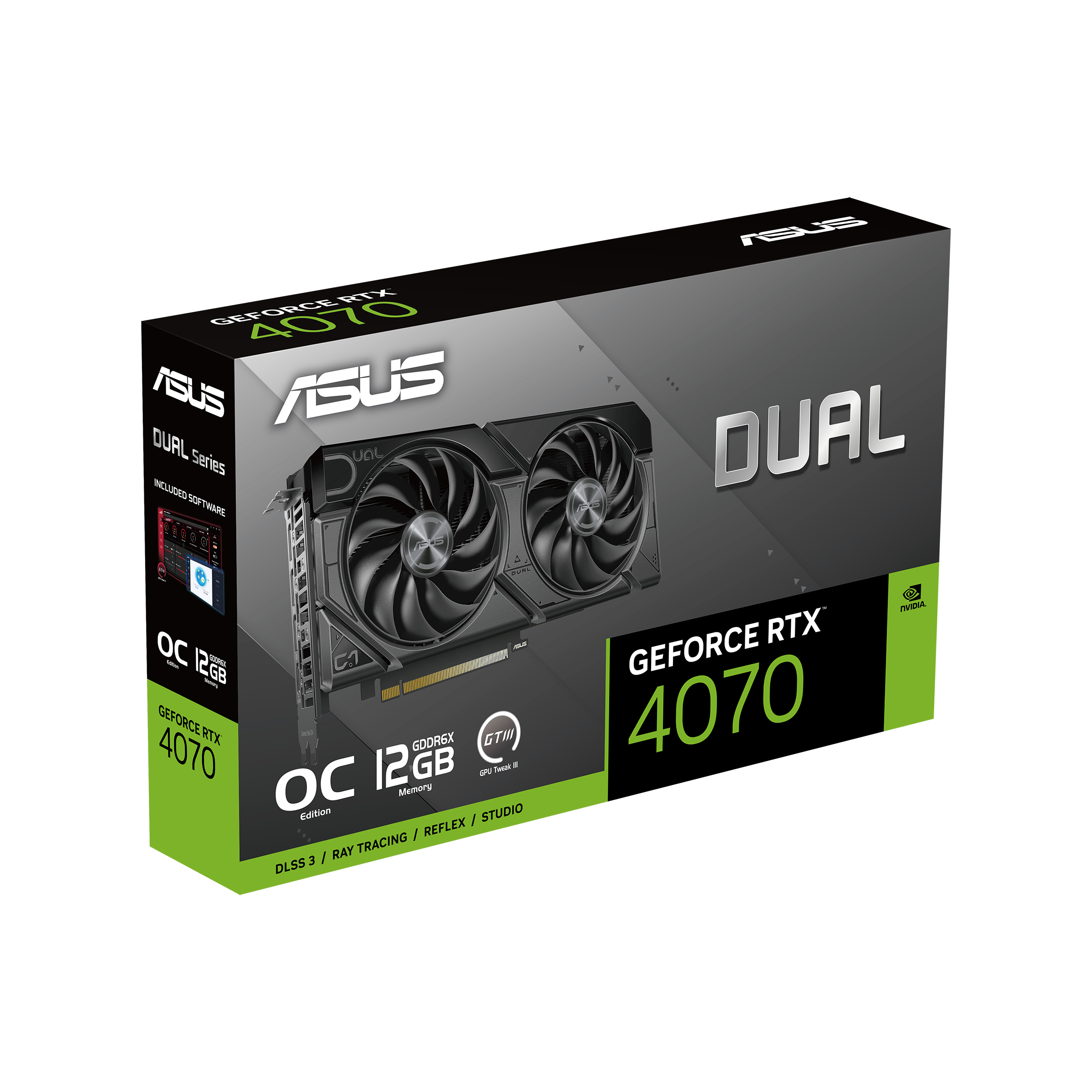 ASUS Dual GeForce RTX™ 4070 EVO OC Edition 12GB GDDR6X | Graphics ...