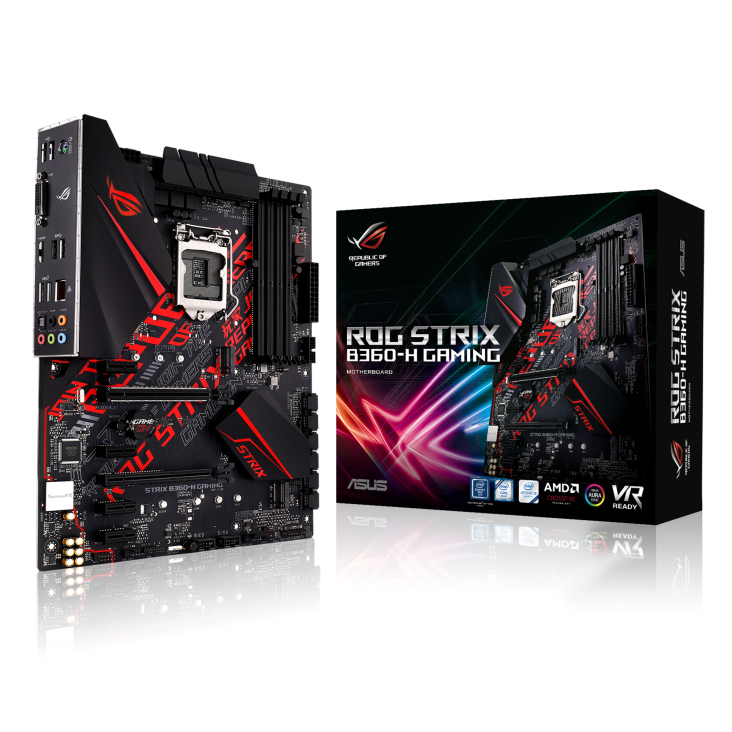 ROG STRIX B360-H GAMING with the box