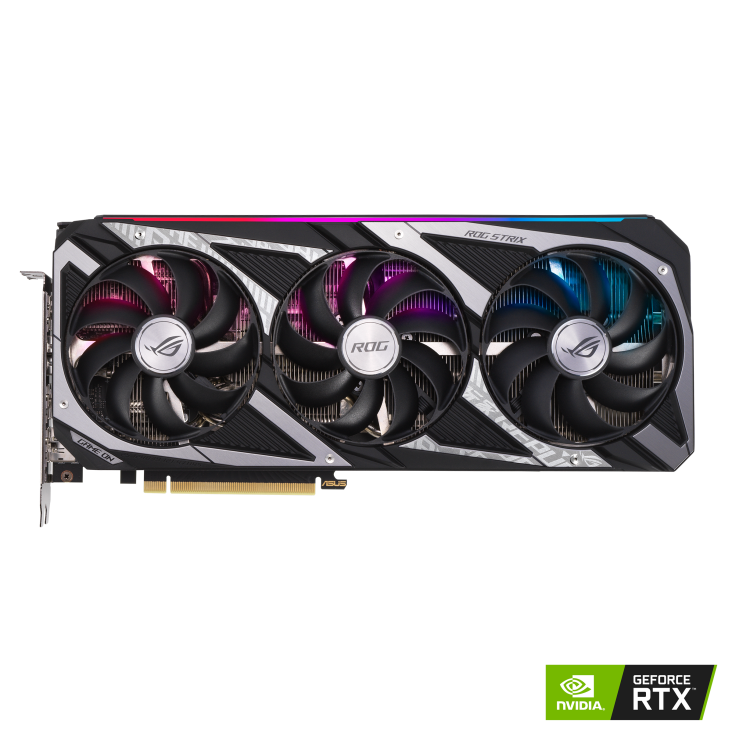 ROG-STRIX-RTX3060-12G-V2-GAMING graphics card, front view