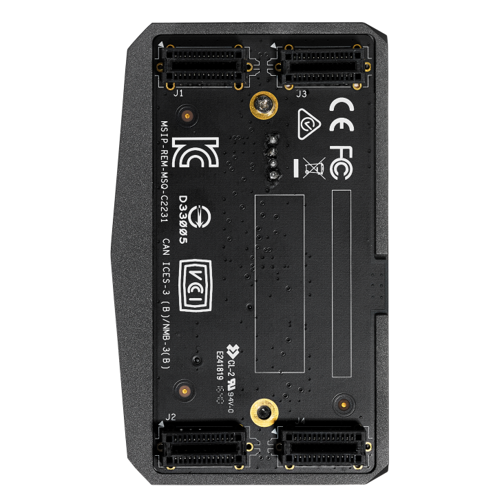 ROG SLI High-Bandwidth Bridge, rear view, showing the four slot