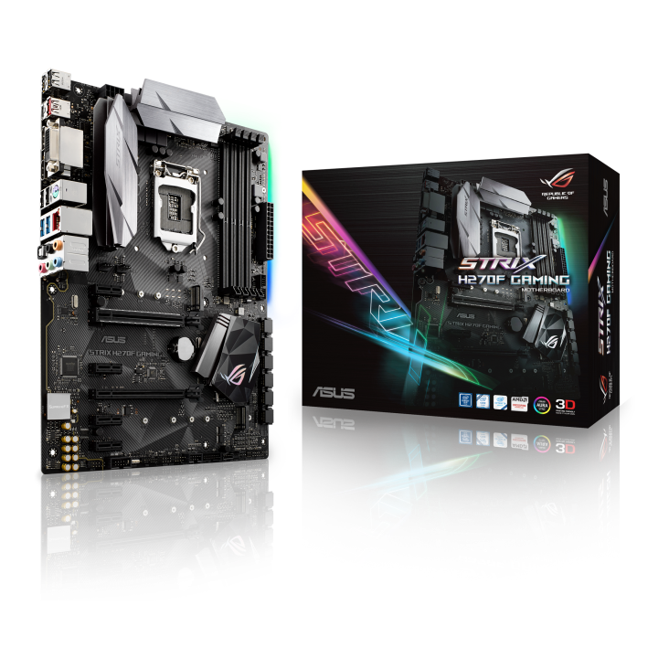 ROG STRIX H270F GAMING with the box