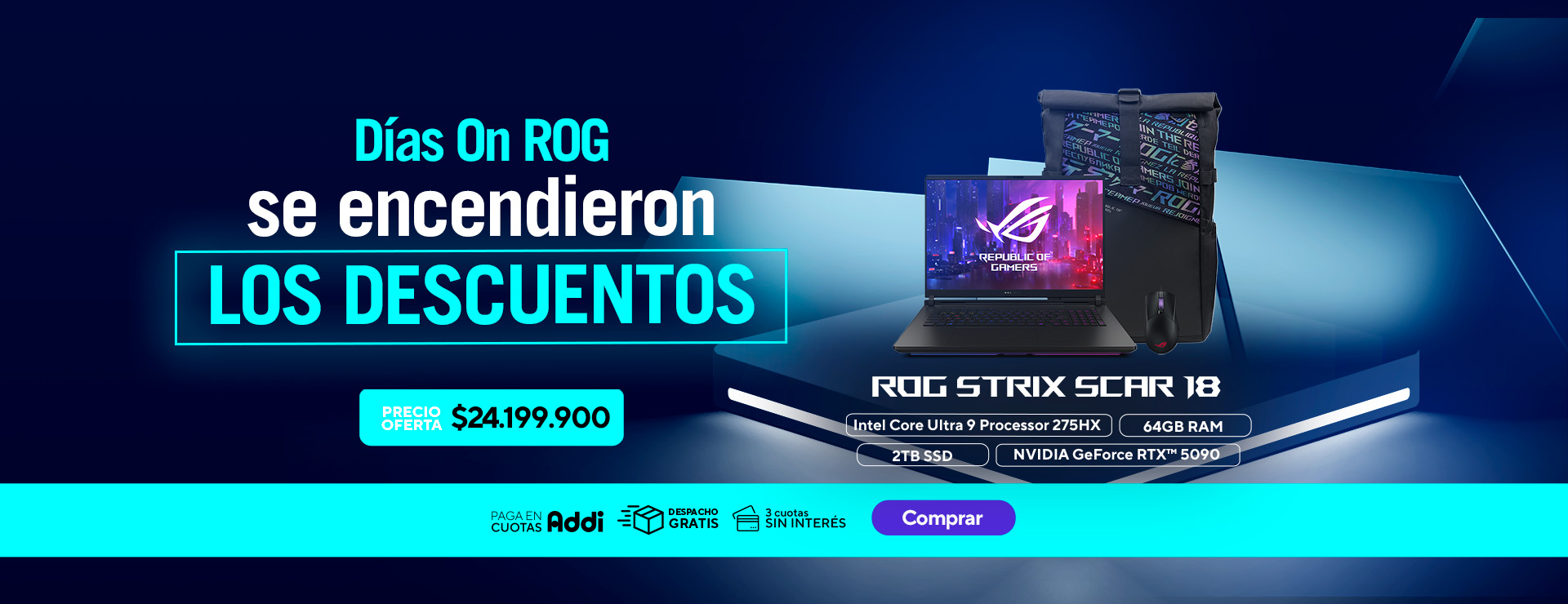 ASUS días ON-ROG STRIX SCAR 18-Colombia