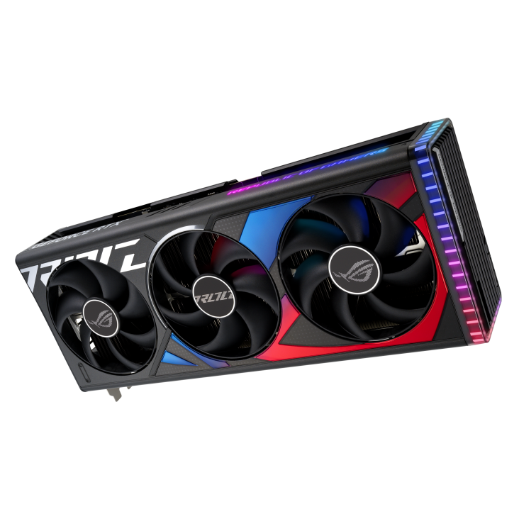 ROG Strix GeForce RTX 4070TI, hero shot from the front side 1