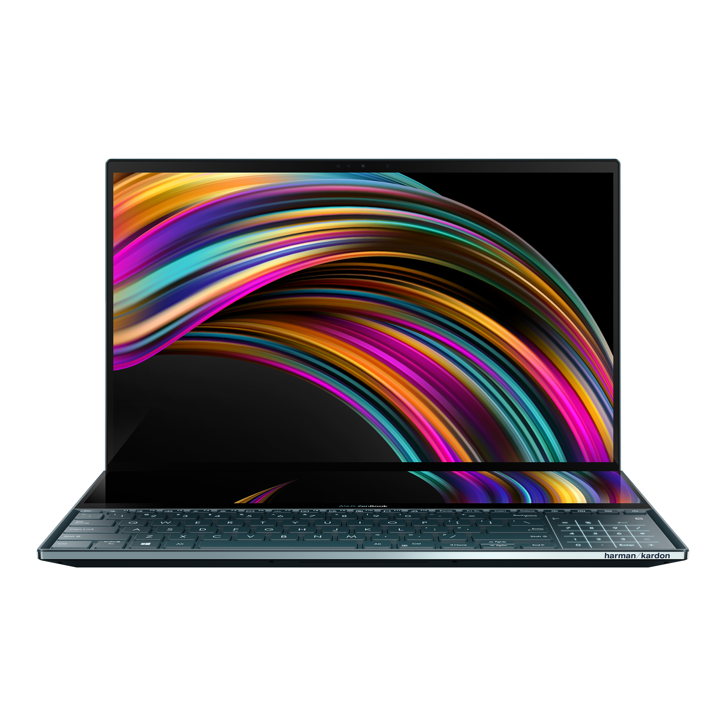  ASUS Portátil ZenBook Pro Duo UX581, pantalla táctil NanoEdge  4K UHD de 15.6, Intel Core i7-10750H, 16GB RAM, 1TB PCIe SSD, GeForce RTX  2060, ScreenPad™ Plus, Windows 10 Pro, Celestial Blue, 