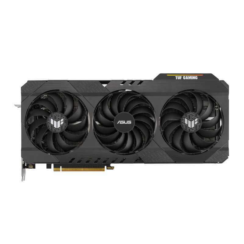 TUF GAMING AMD Radeon RX 6700 XT OC Edition graphics card, front view 