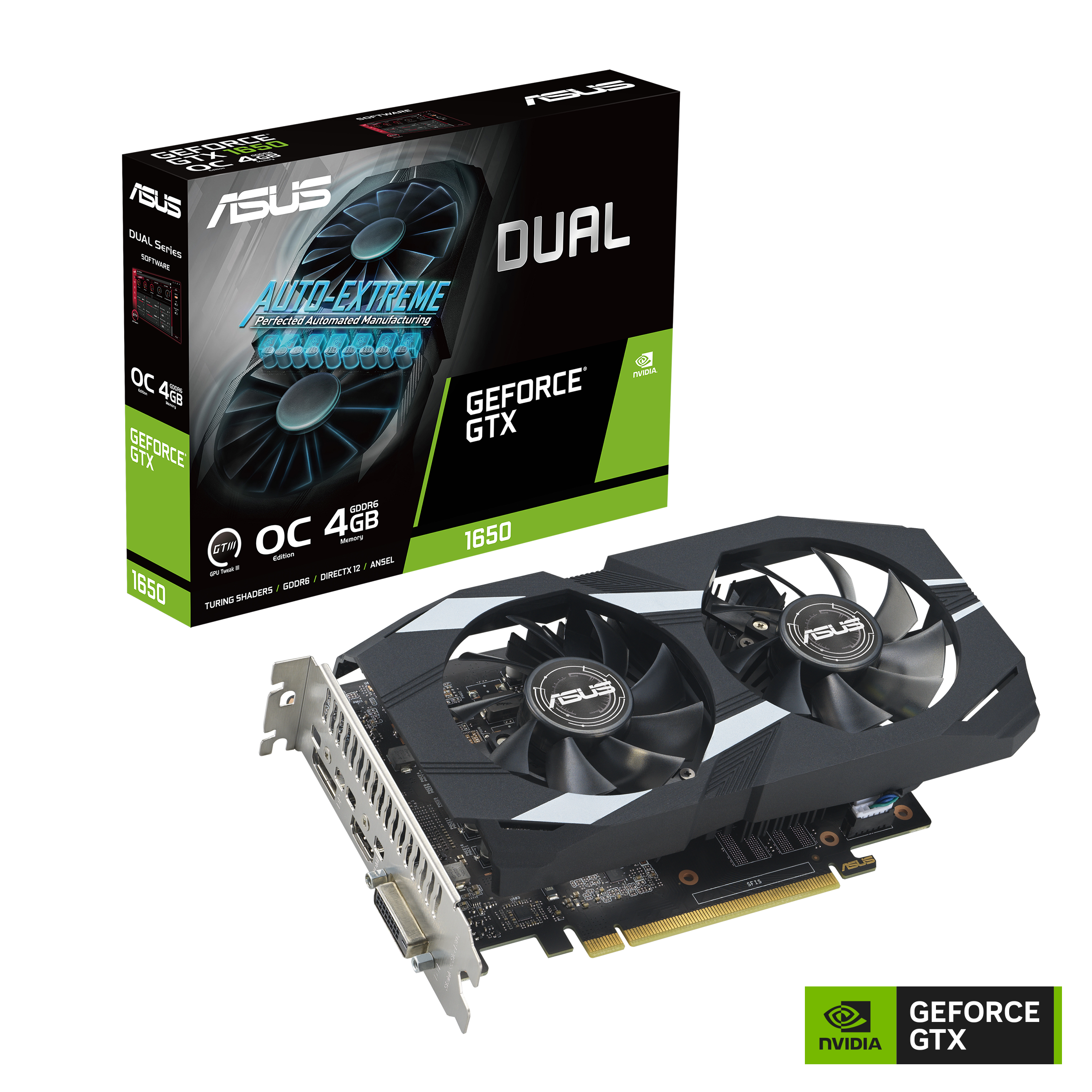 ASUS Dual GeForce® GTX 1650 OC Edition 4GB GDDR6 EVO 