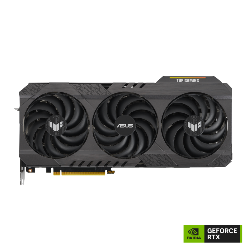 TUF Gaming  GeForce RTX 4090 OG graphics card, front view with NVlogo