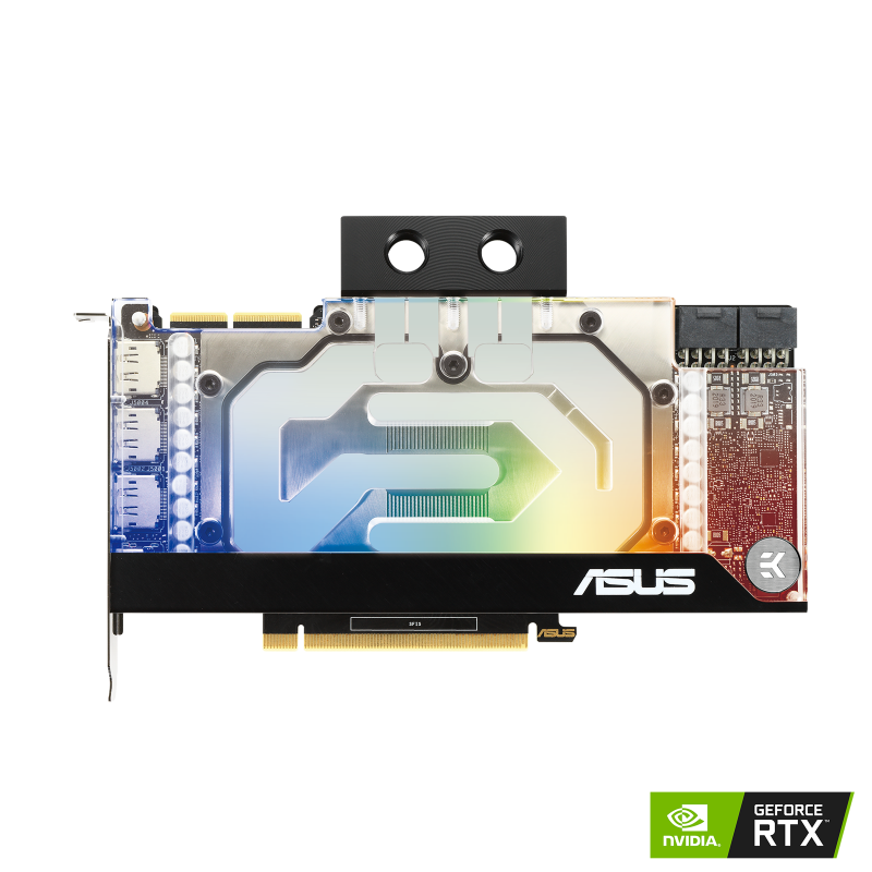 EKWB GeForce RTX 3090 graphics card with NVIDIA logo, front view