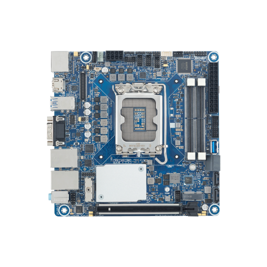 Front view of ASUS IoT Q870I-IM-A Mini-ITX motherboard for compact industrial systems