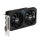 ASUS Dual GeForce GTX 1650 MINI OC edition 4GB GDDR6 graphics card, front angled view, showcasing the fans