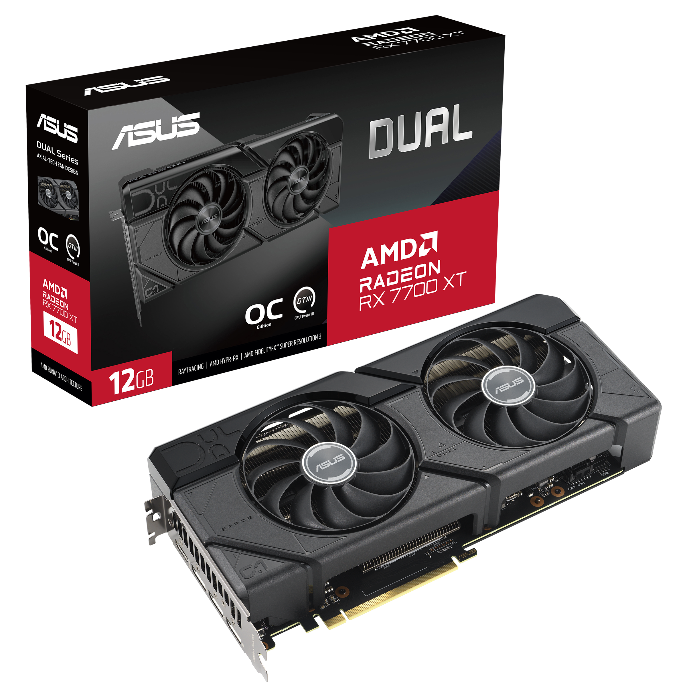 ASUS Dual Radeon™ RX 7700 XT OC Edition 12GB GDDR6