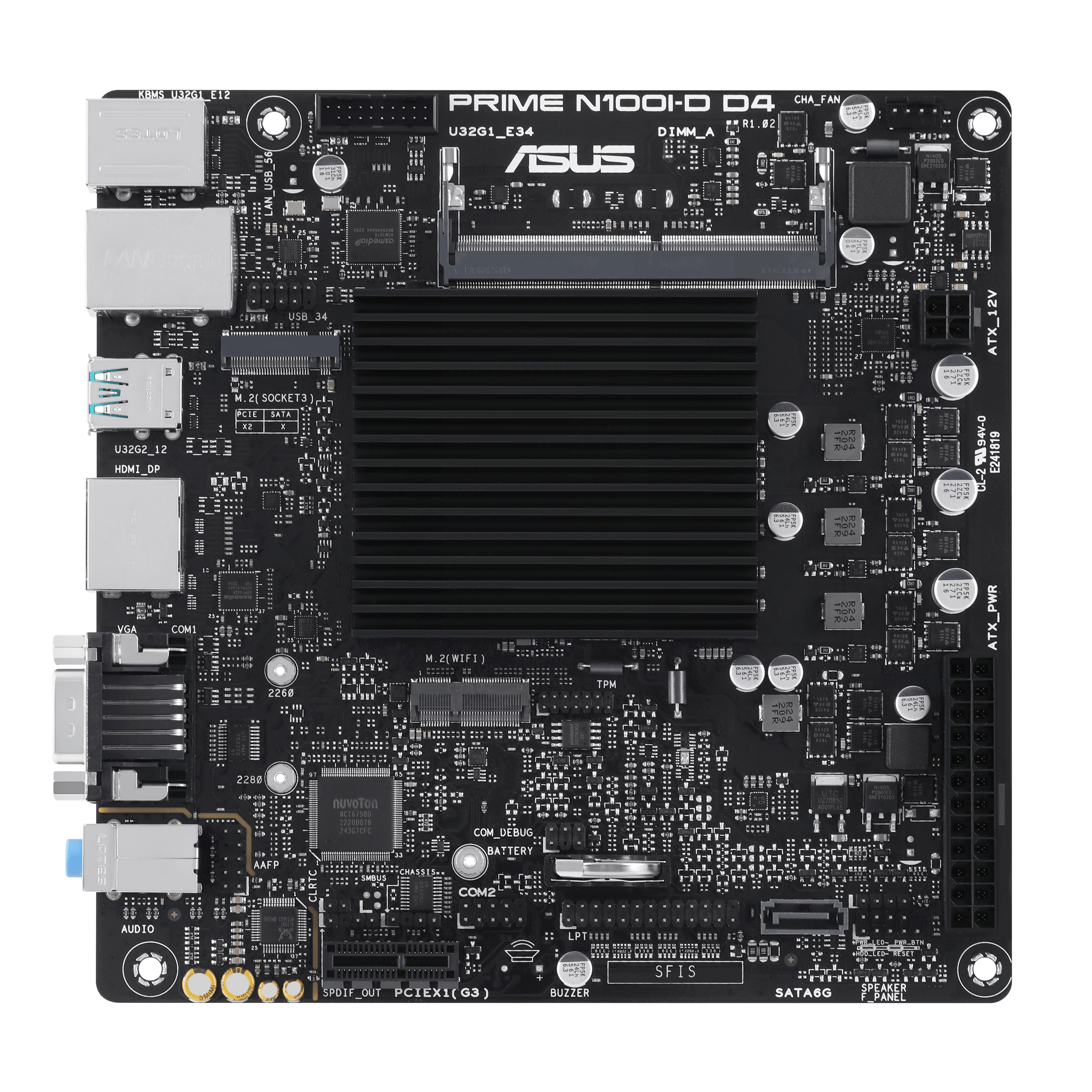 Tarjeta Madre Asus Prime N100I D D4 So Dimm Dr4 Dp Vga Hdmi - PRIME N100I-D D4