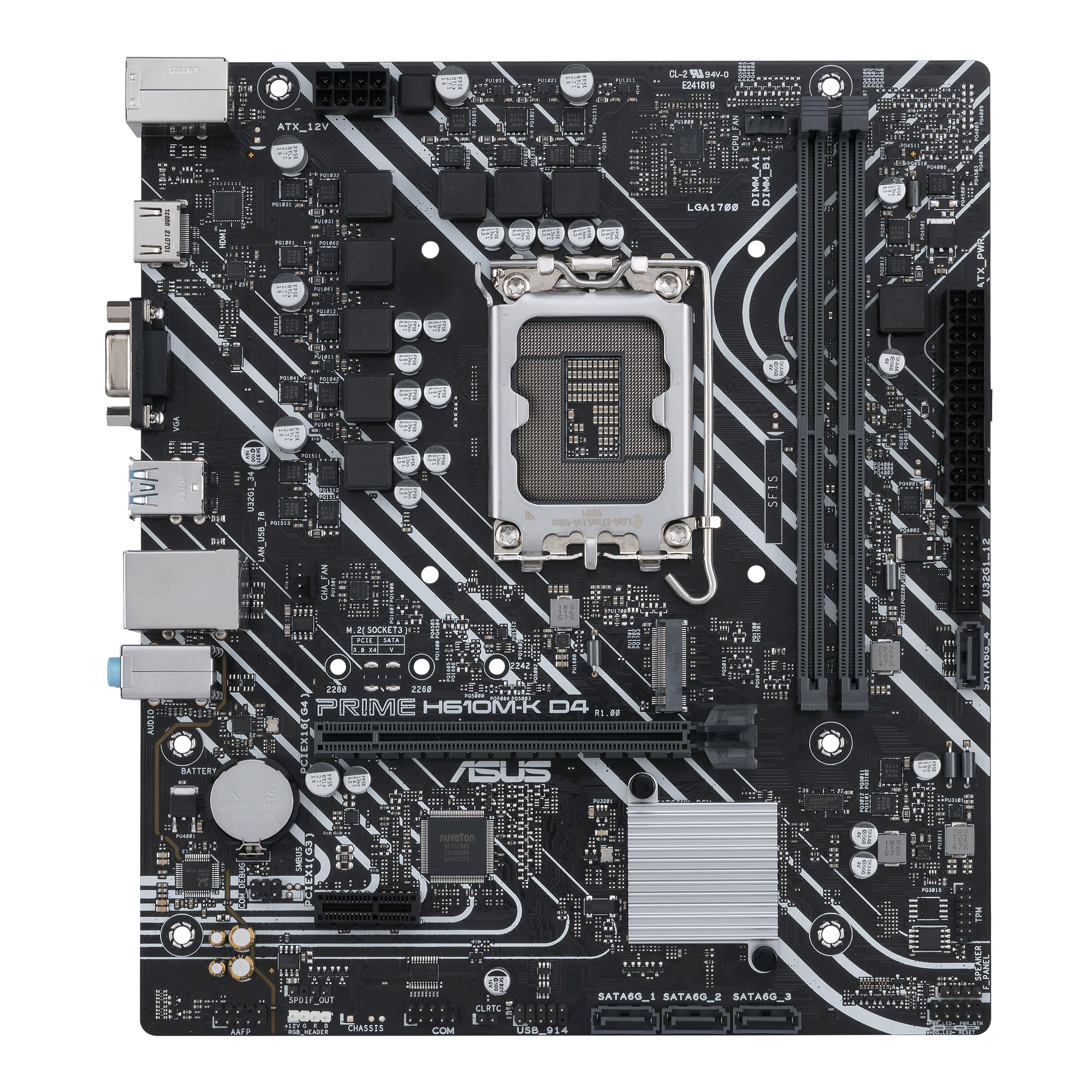 Motherboard  Asus H610MK  Tarjeta Madre Asus MicroAtx H610MK D4 S1700 Intel H610 Hdmi 64Gb Ddr4 Para Intel  H610M-K  H610M-K - H610M-K