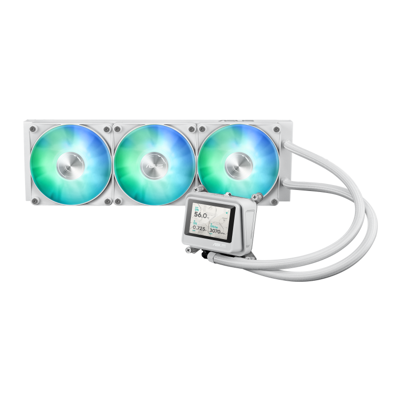 MAX Gaming LC 360 ARGB LCD White Edition front view