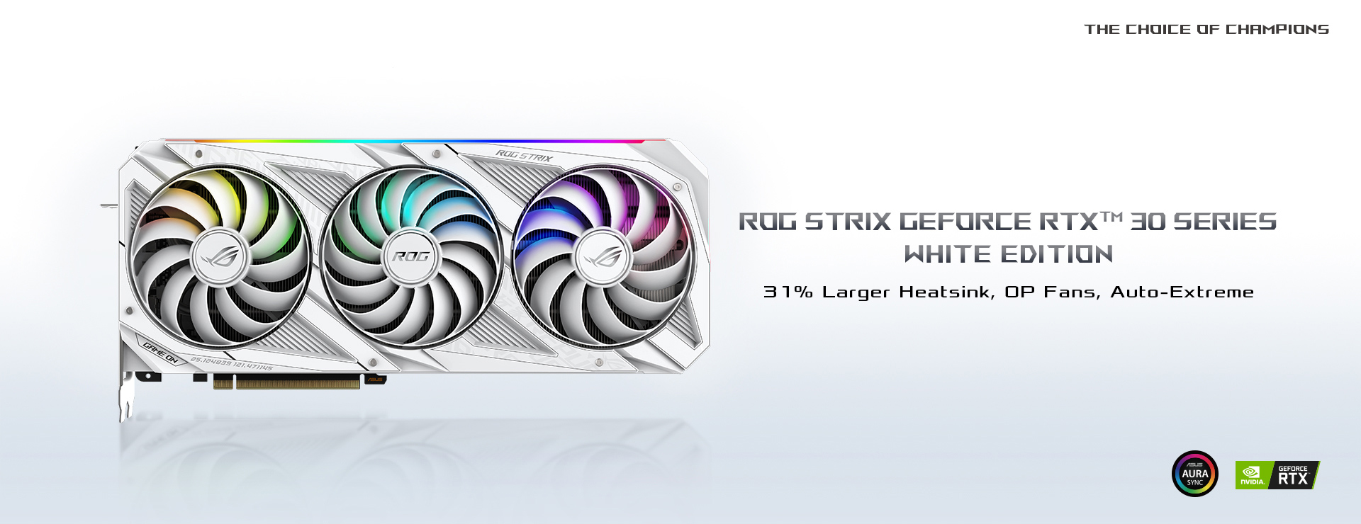 ROG Strix GeForce RTX 30 Series White Edition
