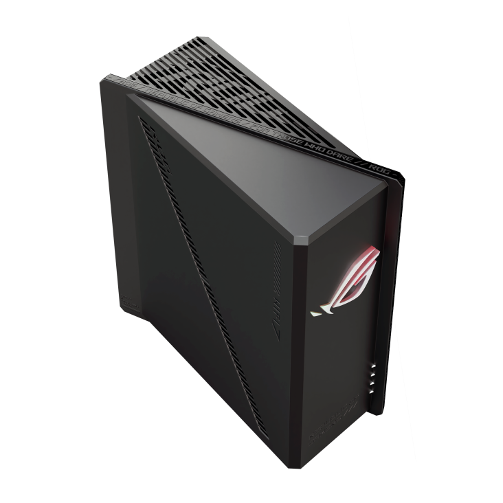 ROG Strix GS-BE12000 top-front view, tilted 45 degrees