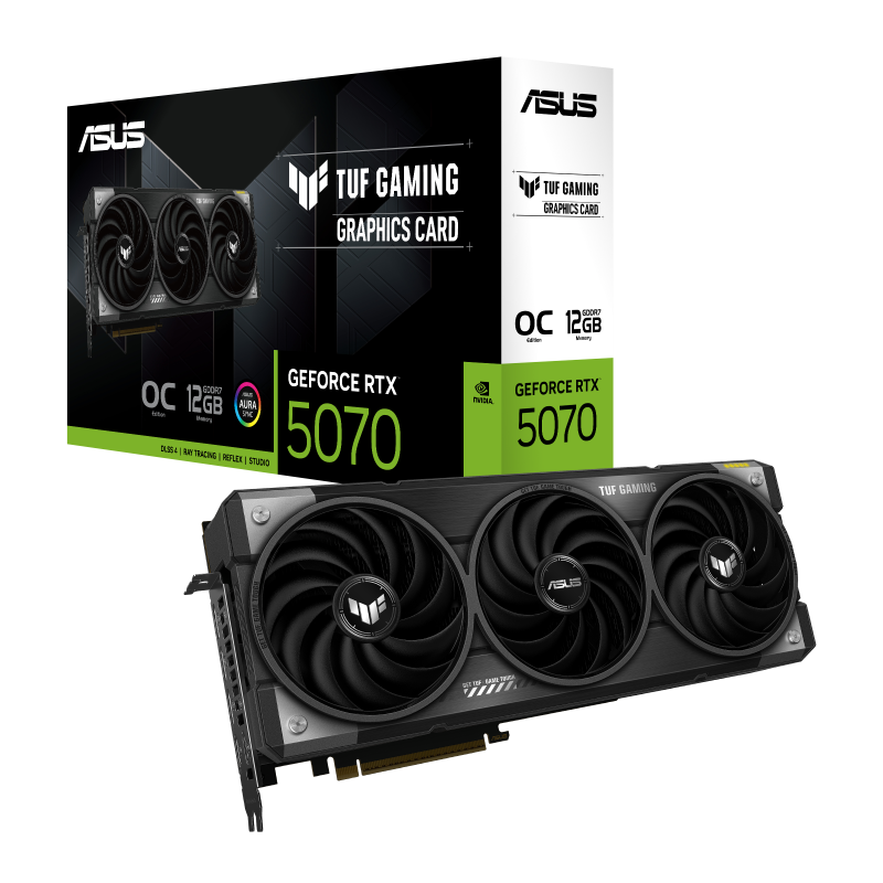 Tarjeta Gráfica ASUS TUF GAMING OC NVIDIA GeForce RTX 5070 GDDR7 12GB