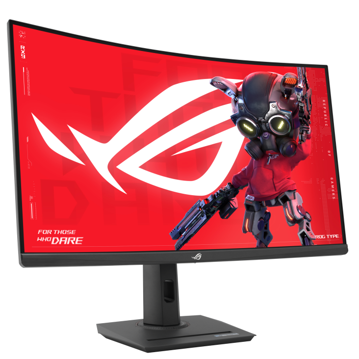 ROG Strix XG32WCS front view, to the right
