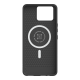 A black RhinoShield SolidSuit Case (magnetic) angled view from back, seeing the magnetic ring