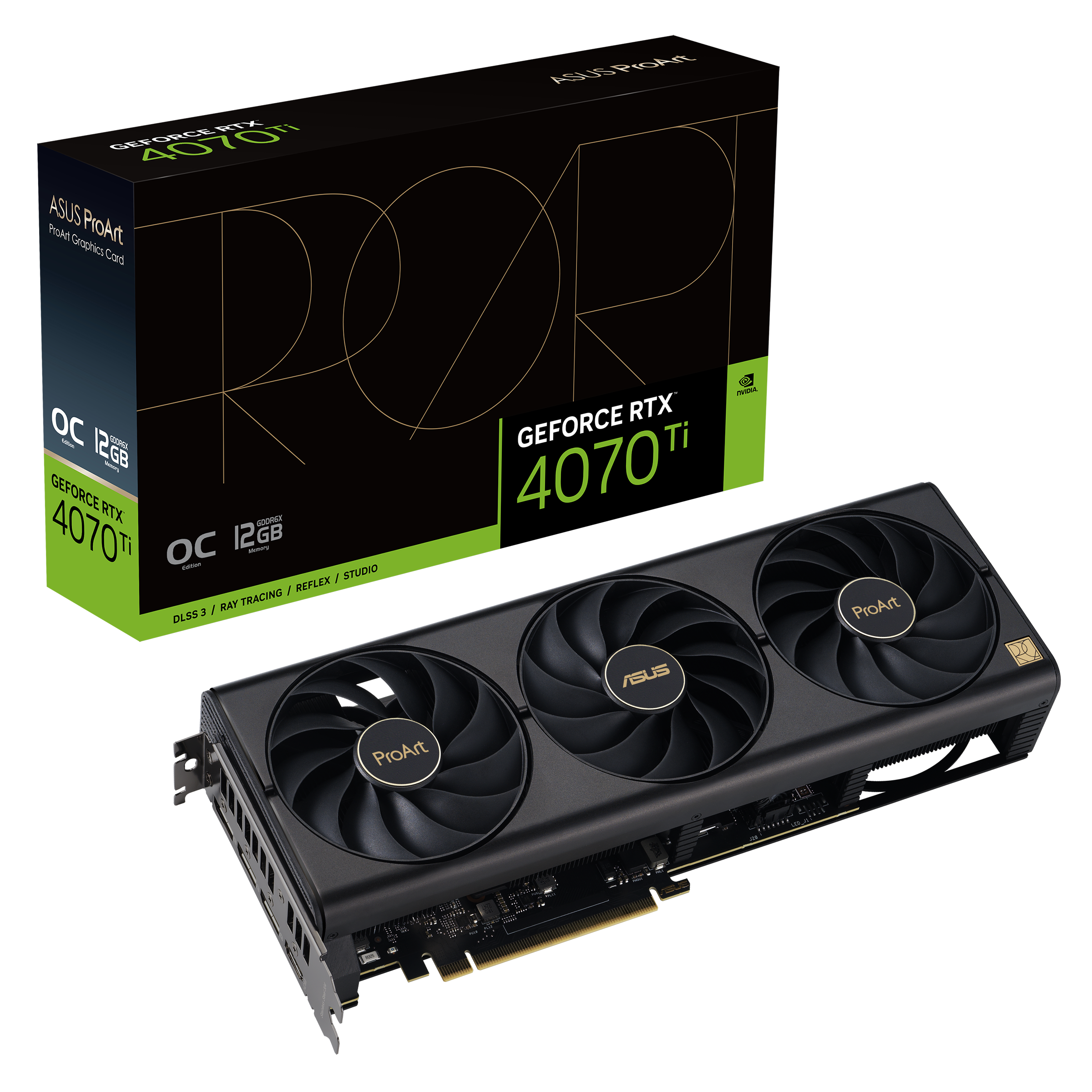 TARJETA DE VIDEO ASUS PROART-RTX4070-O12G DDR6/PCI 40/650W/2565MHZ - ASUS