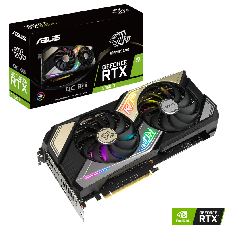 ASUS KO GeForce RTX 3060 Ti OC Edition 8GB GDDR6 Graphics Cards