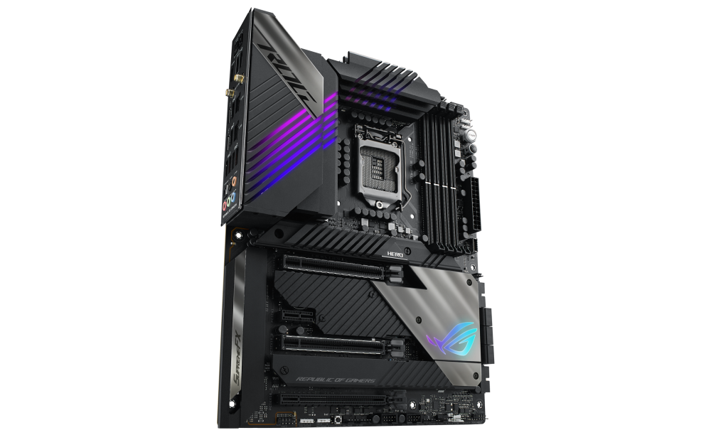 ROG MAXIMUS XIII HERO angled view from left