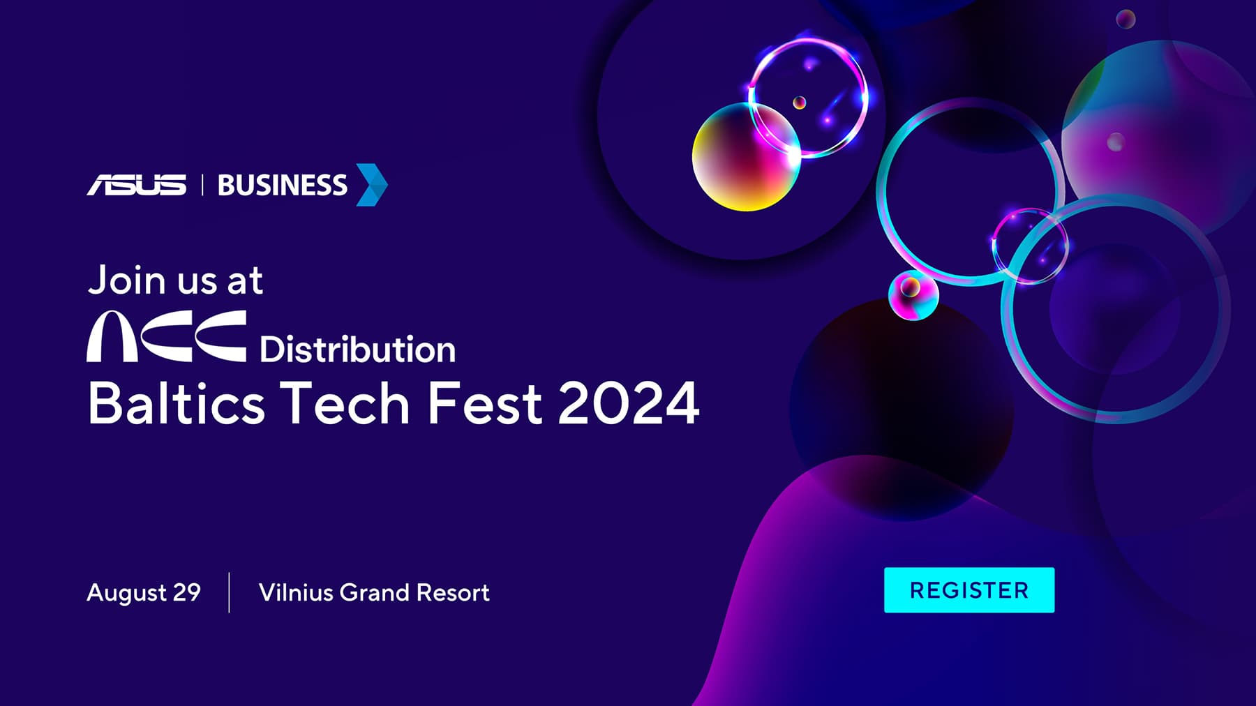 Welcome to join ASUS Business at Baltics Tech Fest 2024 VILNIUS!