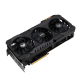 TUF Gaming AMD Radeon RX 6950 XT OC Edition graphics card, front angled view, highlighting the fans, I/O ports