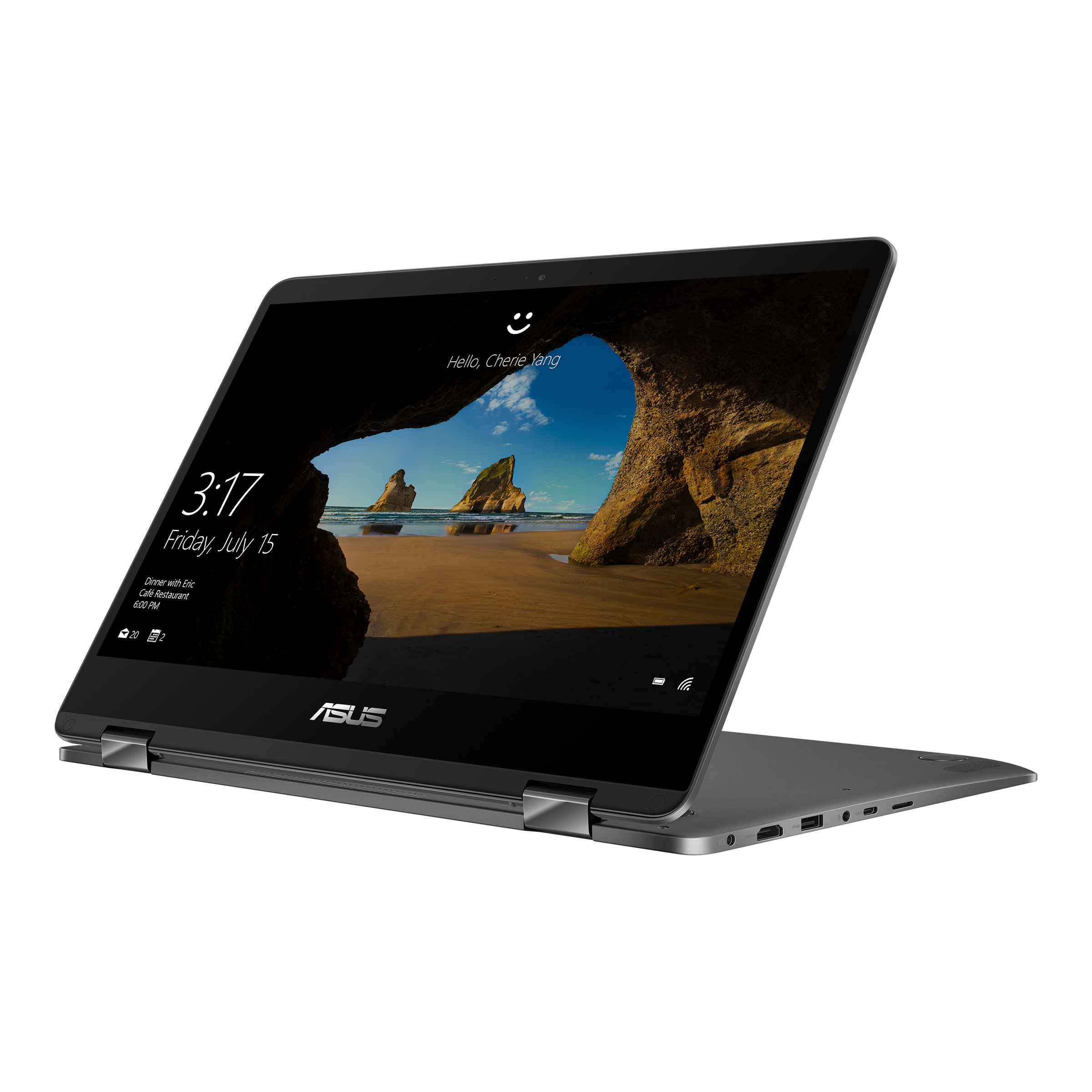 指紋センサーありASUS ZenBook Flip 14 UX461