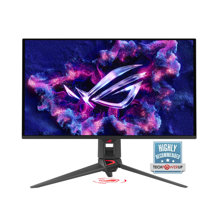 ROG Swift OLED PG27UCDM front view with logo