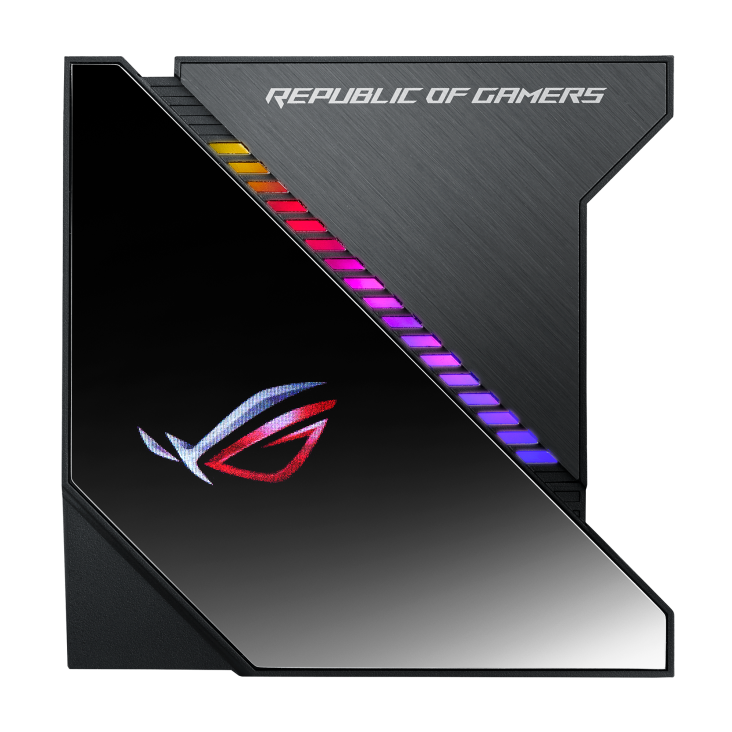 ROG RYUJIN 360 front view, showing the Aura RGB lighting