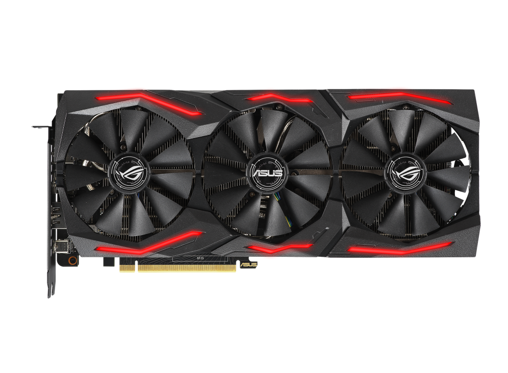 ROG-STRIX-RTX2070-O8G-GAMING graphics card, front view